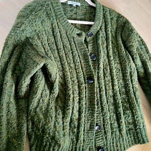 Madewell green cardigan wool blended